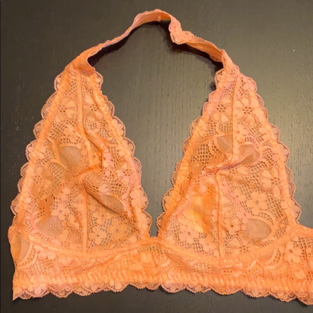 Free People Galloon Lace Halter Light Orange